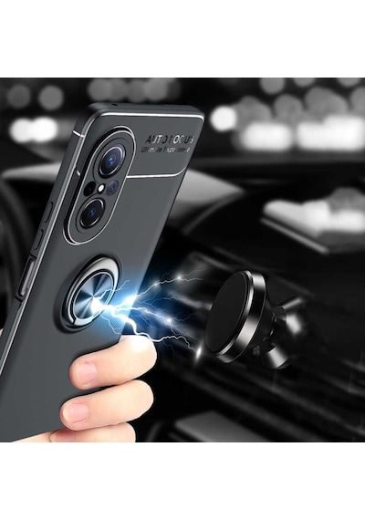 Huawei Nova 9 Se Kılıf Yüzüklü Magnetli Ravel Case Kapak