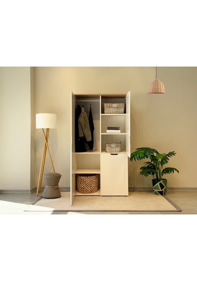 Novara Katlanabilir Çalışma Masalı Gardırop Krem Sedef 100x190x144 Cm Atlantik Çam Novara Katlanabilir Çalışma Masalı Gardırop Krem Sedef 100x190x144 Cm Atlantik Çam