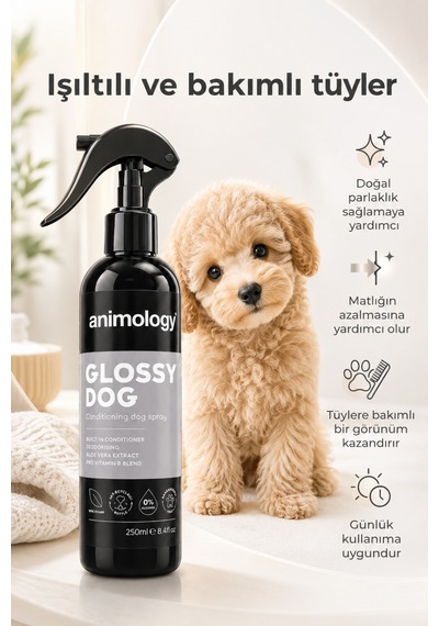 Animology Glossy Dog Kedi Köpek Parlatıcı Kolay Tarama Spreyi 250 Ml