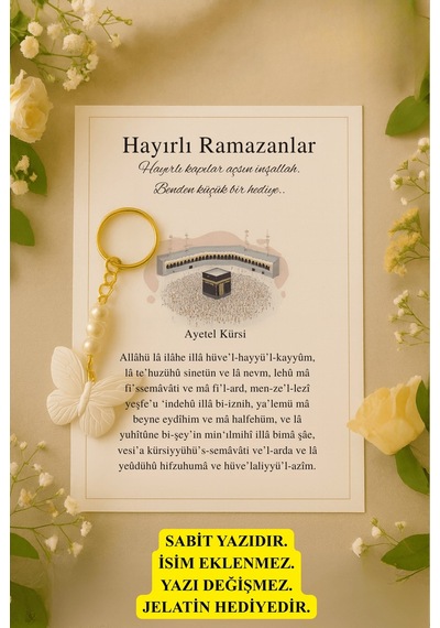 5 Adet Ramazan Hediye - Ramazan Bayramı Hediye - 5 Adet Kelebek Anahtarlık - Çok Renkli
