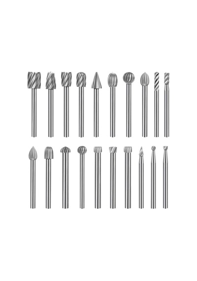 6590 Mini Ahşap Oyma Freze Uç Seti 20 Parça Sap: 3mm