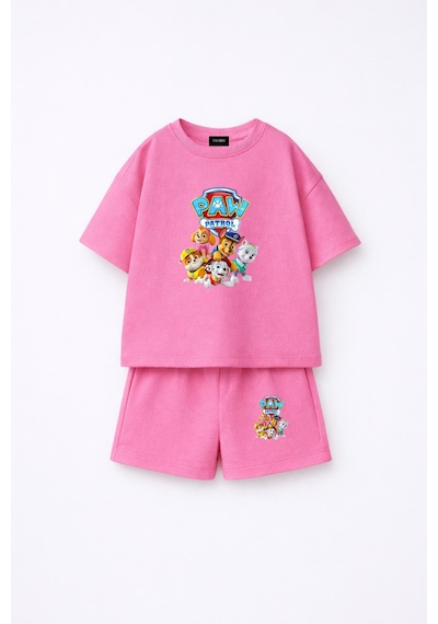 Fasardi Paw Patrol Baskılı Oversize %100 Pamuk Tişört Şort Çocuk 2li Takım Pembe Fasardi Paw Patrol Baskılı Oversize %100 Pamuk Tişört Şort Çocuk 2li Takım Pembe