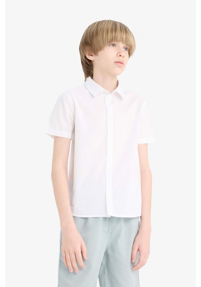 DeFacto Erkek Çocuk Polo Yaka Poplin Kısa Kollu Gömlek A4280A825AUWT83
