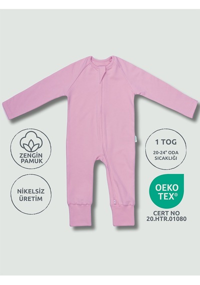 Zuppers Çocuk Patikli 1 Tog Uyku Tulumu - Roza Çok Renkli