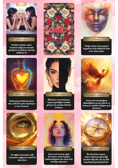 Kalbin Bağlantıları / 90 Adet Açıklamalı Tarot Kehanet Kartı