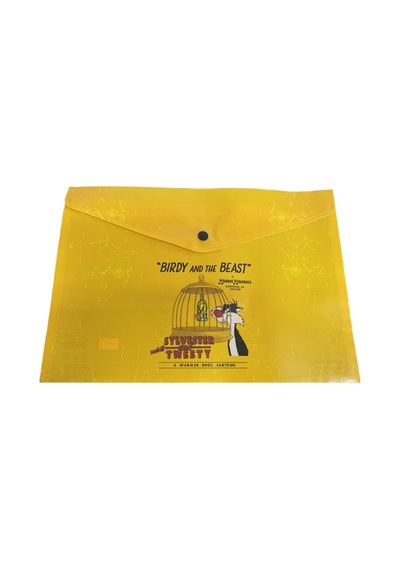 Sylvester Ve Tweety Birdy And The Beast Sarı Dosya Klasör - Warner Bros Cartoon Merrie Melodies Koleksiyonluk