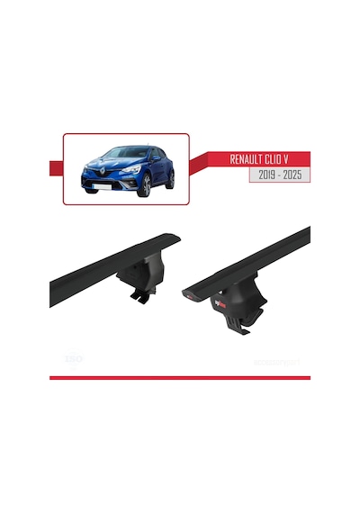 Renault Clio 5 2019 Ve Sonrası İle Uyumlu Ace-4 Ara Atkı Tavan Ba
