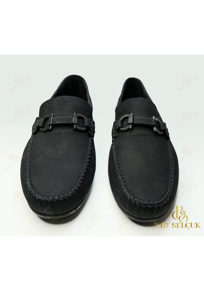 Loafer Nubuk Deri Siyah Nubuk