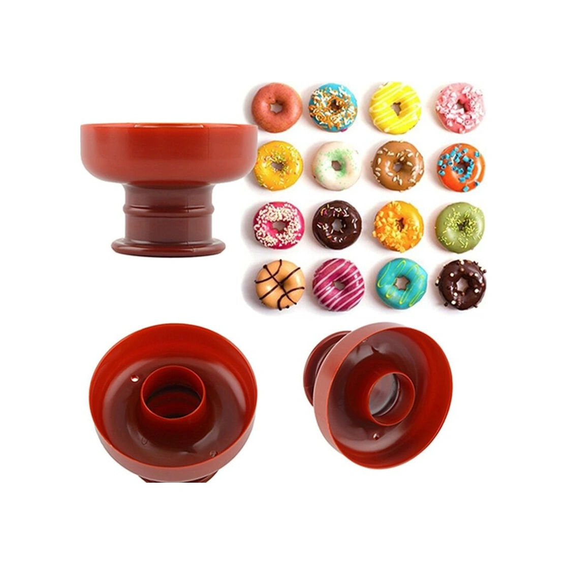 Yuvarlak Donut Kek Hamur Kesici Kalıp Çok Renkli