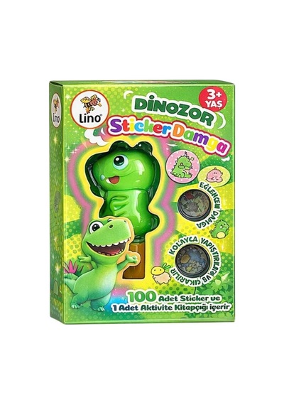Lino Tekrar Kullanılabilen Sticker Damga - Dinozor