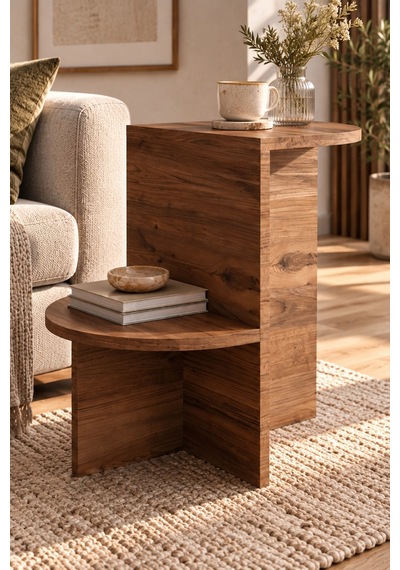 Sulorahome Yan Sehpa Kahverengi 53x35 Cm