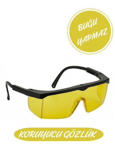 Buğulanmaz Sarı Koruyucu Gözlük