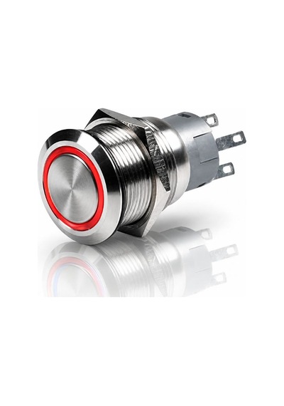 Hella Marine 8hg 958 455-201 Led Halkalı Basmalı Buton 12v Paslanmaz Çelik Anahtar