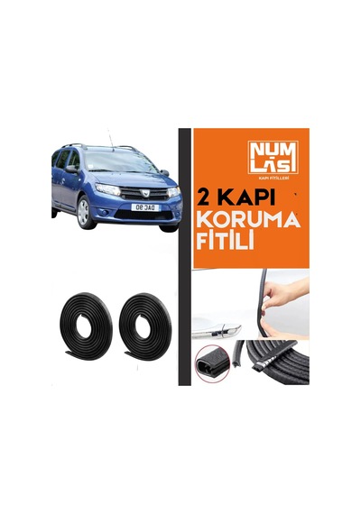 Dacia Logan Mcv 2.nesil İki Kapı Koruma Fitili Siyah Renk Numlas-a Kalite-nm2932
