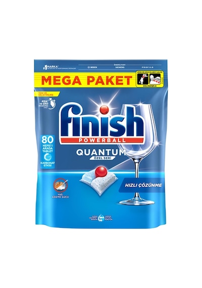 Finish Quantum Özel Seri Bulaşık Makinesi Tableti 80'li 3'li Avantaj Paketi Mıchu