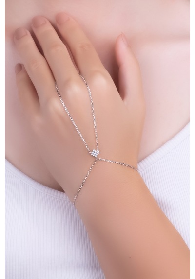 So Chic Niirvana 18 Ayar Beyaz Altın Kaplama 20 Cm Gümüş Şahmeran Rodyum