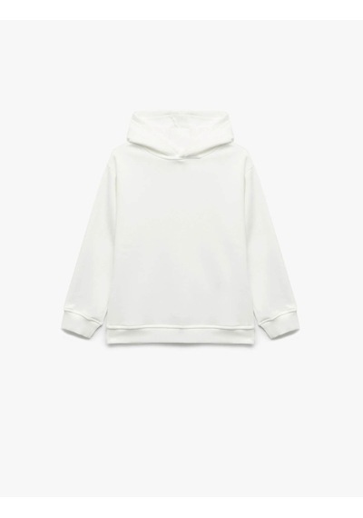 Koton Oversize Kapşonlu Siyah Erkek Çocuk Sweatshirt 7wkb10027tk