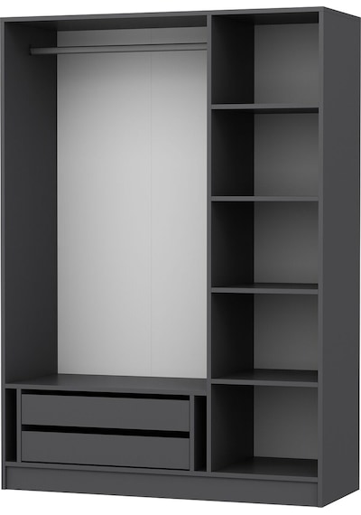 Minar Kale 135cm Giyinme Dolabı Antrasit - 210cm Antrasit