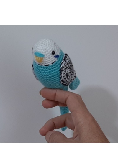 Amigurumi Kuş Muhabbet Kuşu Turkuaz Bebek Oyuncakları