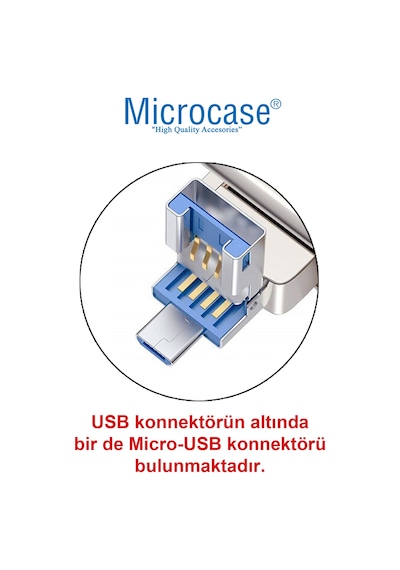 Microcase AL2743 4 in 1 SD Kart Okuyucu Type-C Lightning Micro USB to USB Çevirici Siyah