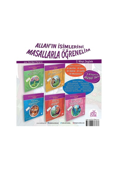 Allah'ın İsimlerini Öğrenelim-5 Kitap Takım - Şerife Nihal Zeybek - Okur Çocuk