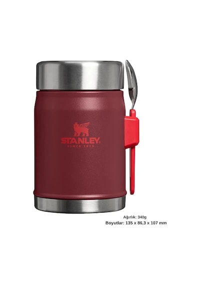Stanley Classic Legendary Kaşıklı Yemek Termosu 0.4l Termos Kamp Matara Bordo