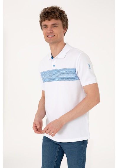 U.S. Polo Assn. Erkek Regular Fit Polo Yaka Beyaz Tişört 50306812-VR036