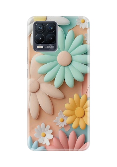 Realme 8 - 8 Pro Kılıf Boutique Baskılı Resimli Rengarenk Çiçek Pcode -059