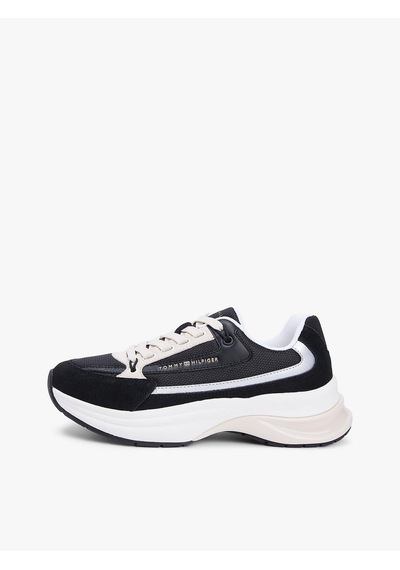 Tommy Hilfiger Fw0fw09187 Th Sporty Chic Runner Kadın Günlük Ayakkabı Siyah