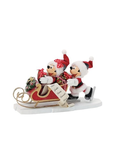 Tr Possible Dreams Disney Mickey Ve Minnie Mouse Buz Üzerinde Eğlenceli Heykelcik, 18,7 Cm, Çok Renkli Diğer