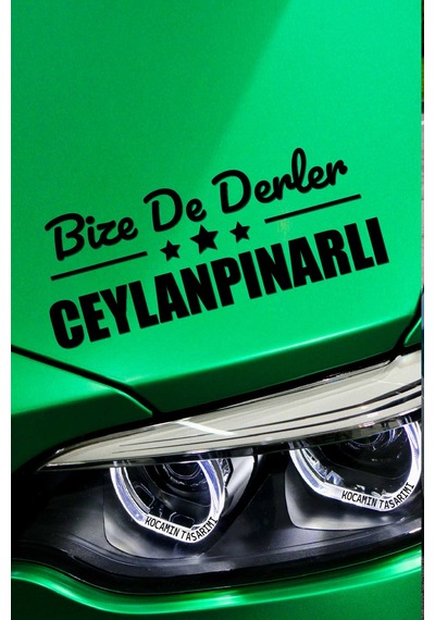 Şanlıurfa Ceylanpınar Klasik Siyah Sticker Şanlıurfa Bize De Derler Ceylanpınarlı 40x15 Cm Araba Çıkartma 40 CM - Siyah