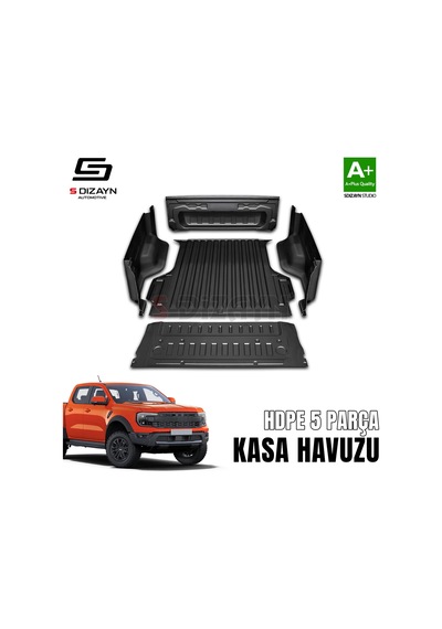S-dizayn Ford Ranger 4 Hdpe Kasa Havuzu Kaplaması 5 Prç. 2023 Üzeri A+ Kalite