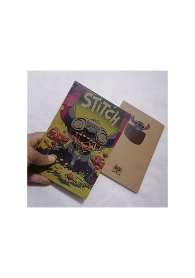 Owl Bag Özel Tasarım Vıntage Görünümlü Stitch Ve Sihirli Mantar Desenli Defter Çok Renklı