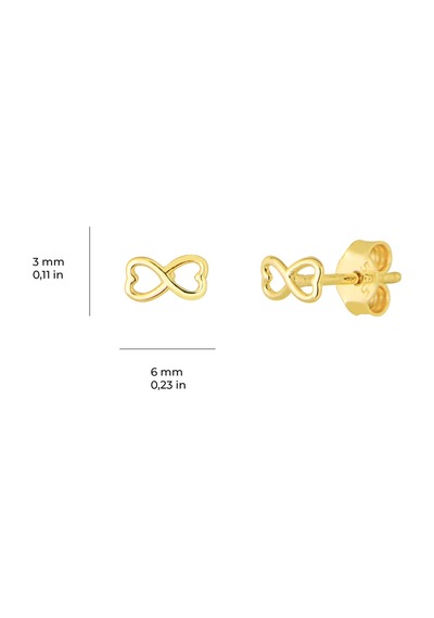 Goldkupe 14 Ayar Kalpli Sonsuzluk Altın Küpe 0,37 Gr-1779