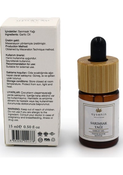 Aysenin Sarımsak Yağı / Garlic Oil 15 ML
