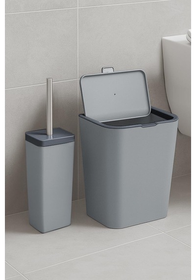Flip 2'li Banyo Seti - Gri Çok Renkli