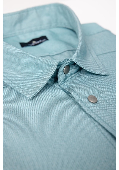Tudors Büyük Beden Yıkamalı Çift Cepli Armürlü Denim Mint Erkek Gömlek-29643-mint Yeşili Mint Tudors Büyük Beden Yıkamalı Çift Cepli Armürlü Denim Mint Erkek Gömlek-29643-mint Yeşili Mint