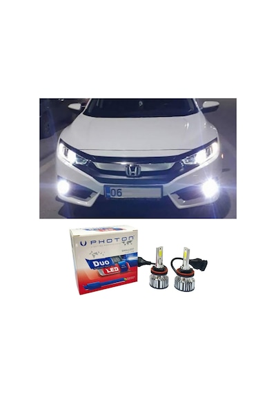 Honda Civic Fc5 Led Xenon Uzun Far Ampulü Hb3 Duo Yeni Seri Beyaz