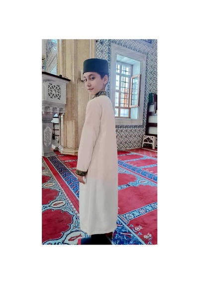 Moda Çocuk Namaz İmam Cübbesi Yeşil Yeşil