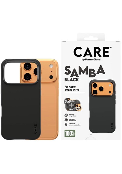 Panzerglass By Care Apple iPhone Uyumlu  17 Pro Samba Magsafe Siyah Kılıf