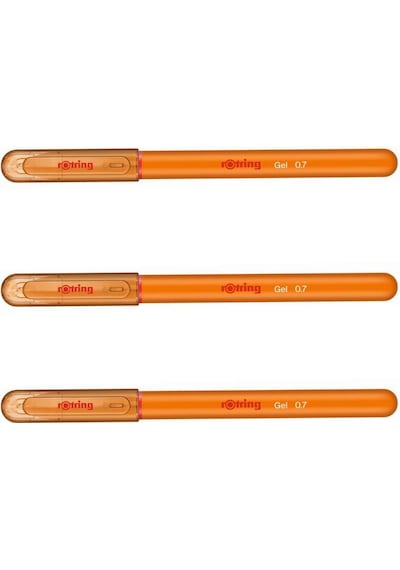 Rotring Jel Mürekkepli Tükenmez Kalem Turuncu 3'lü