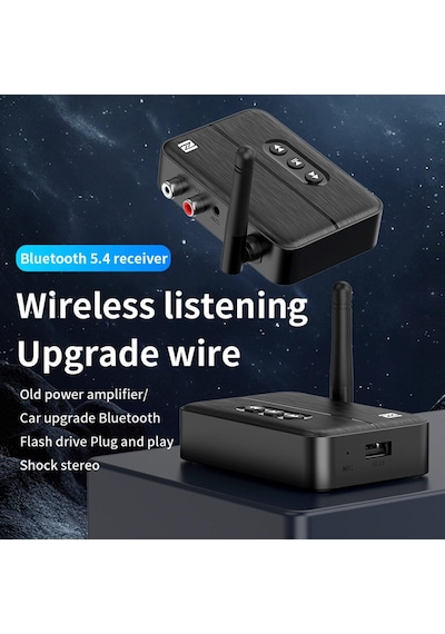 M60 Nfc Bluetooth 5.4 Ses Alıcısı Transmitter Aux & Rca Bağlantı, Type-c Güç, Usb Den Müzik Çalma, Araç & Ev Hoparlör/amfi İçin Kablosuz Ses Adaptörü, Hi-fi Stereo, 10m Çekim Mesafesi