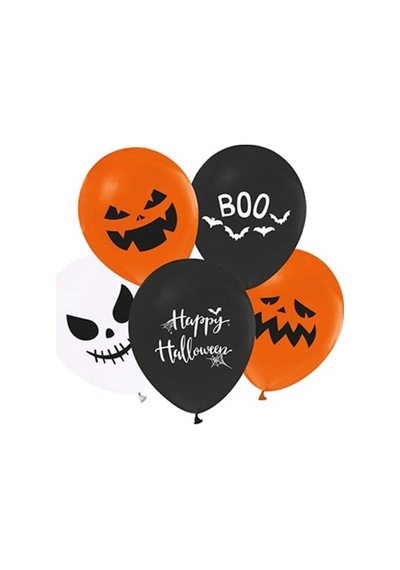 Halloween Cadılar Bayramı Baskılı Helyuma Uyumlu Balon 12 Inch 100 Adet Diğer