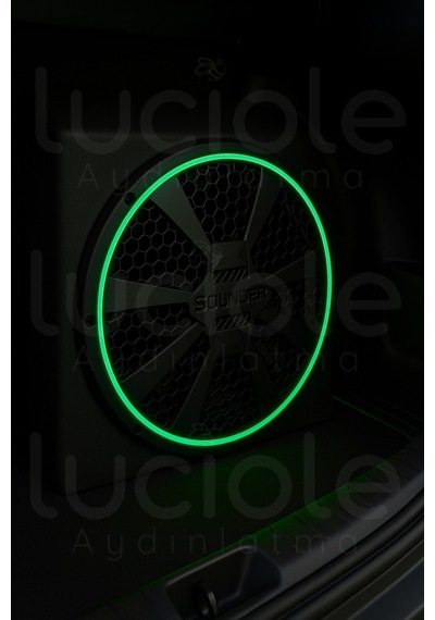 Onerous 30 Cm Rgb Led Hoparlör Kapağı, Uzaktan Kumandalı Çok Renkli