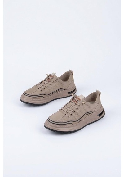 Pepita E146 Rahat Hafif Keten Özel Tasarım Spor Sneaker Erkek Ayakkabı Camel