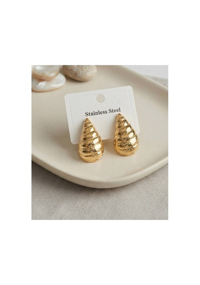 316l Çelik Gold Renk Vintage Damla Model Küpe Tj-bkp12039 Evimdeyokyok