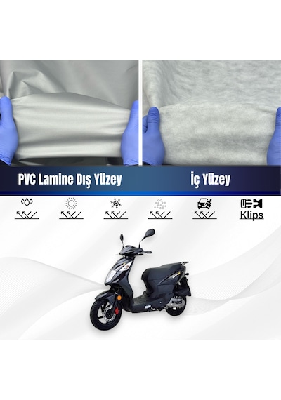 Sym Orbit Iı 50 Su Geçirmez Motosiklet Brandası Motor Branda