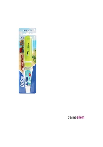 Seyahat Seti Iç Içe Geçebilen Diş Fırçası + 15 Ml Diş Macunu/orta Sert Açık Ahşap