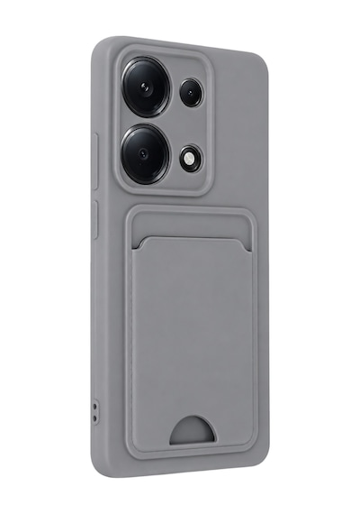 Xiaomi Redmi Note 13 Pro 4g Kılıf Kelvin Kartvizitli Silikon - Gri 00