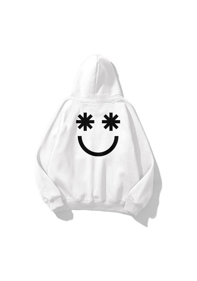Tarzsokak Unisex Smiley Sweatshirt Beyaz